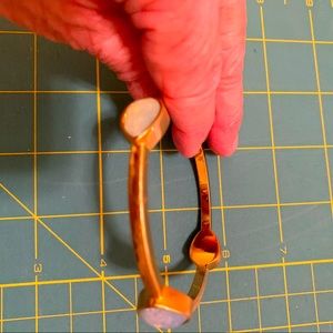 BRIGHTON Versailles hammered gold tone and Chrystal engraved Love Shines